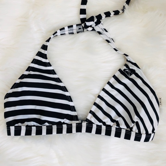 ROXY Swim Black and White Swim Top - C3 - Picture 2 of 8